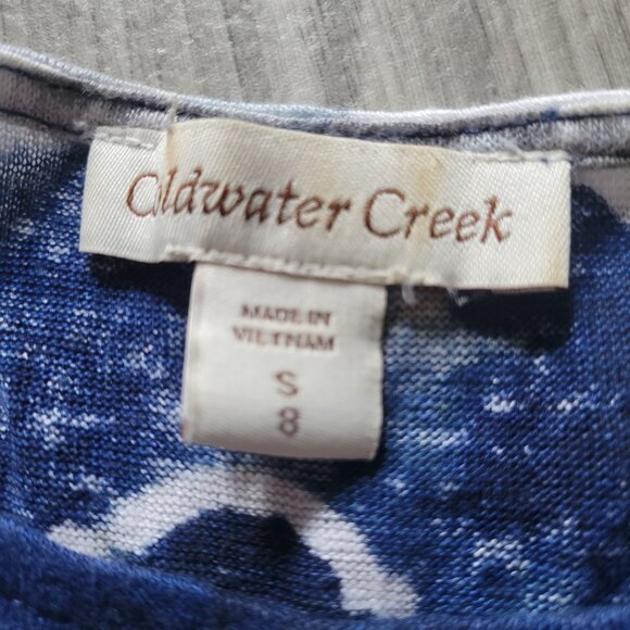 Coldwater Creek Womens Linen Floral Print Top Size S - Picture 3 of 5